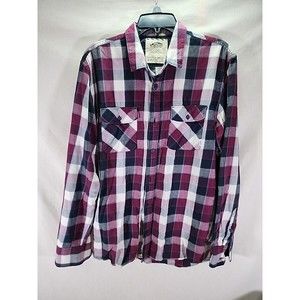 Vans Off The Wall Mens Long Sleeve Button-up Shirt Size Large